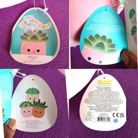 NWT SQUISHMALLOWS Set of 3 Plush Succulent Toys Abena Oz Afiyah 9 10 in Plants - Picture 11 of 12